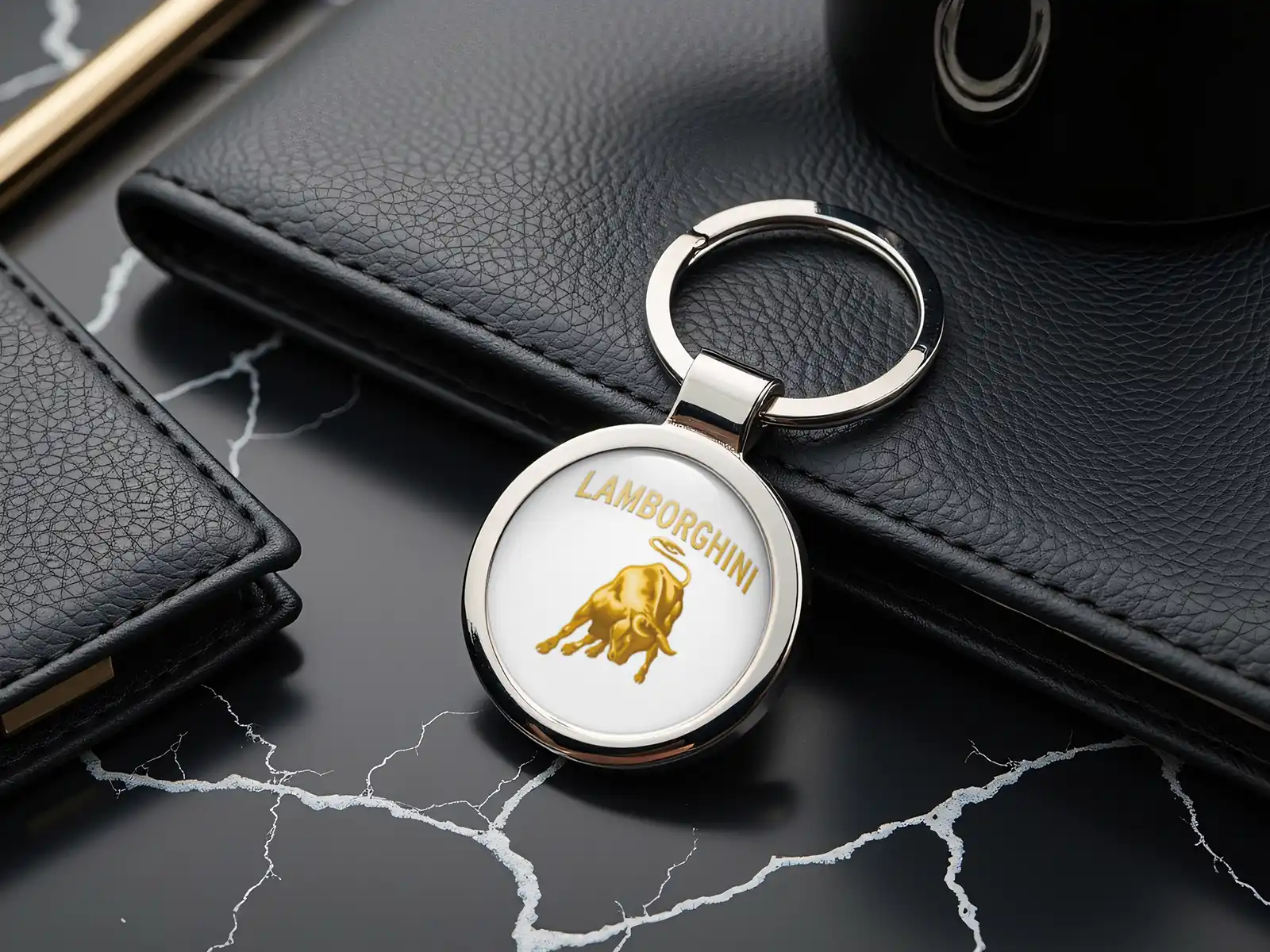 Lamborghini Porte-clés Sur Mesure Design Logo Premium